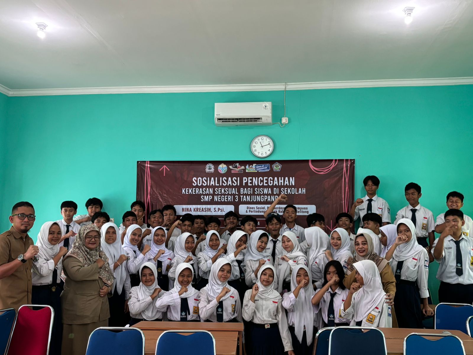 SOSIALISASI PENCEGAHAN KEKERASAN SEKSUAL BAGI SISWA SMPN 3 TANJUNGPANDAN