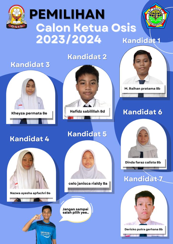 Pemilihan Ketua OSIS SMPN 3 Tanjungpandan Periode 2023/2024